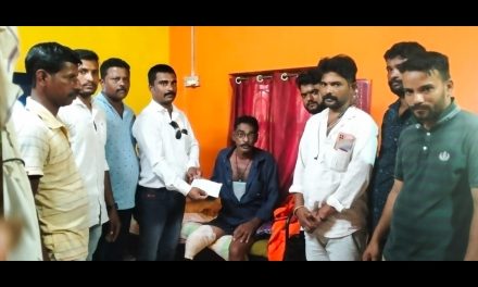 ಅಪಘಾತದಲ್ಲಿ ಕಾಲು ಕಳೆದುಕೊಂಡ ಚಾಲಕನಿಗೆ ನೆರವಾದ ಸಹೃದಯಿಗಳು