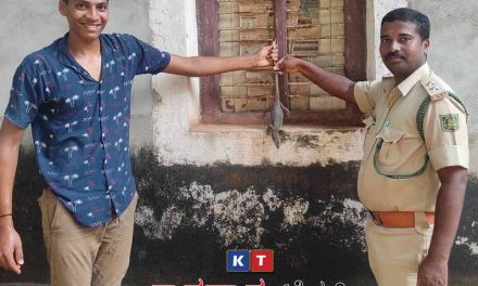 ಅತಿ ಸಂರಕ್ಷಿತ ಉಡವನ್ನು ಹಿಡಿದು ಮರಳಿ ಕಾಡಿಗೆ ಬಿಟ್ಟ ಅರಣ್ಯ ಇಲಾಖೆಯ ಸಿಬ್ಬಂದಿಗಳು