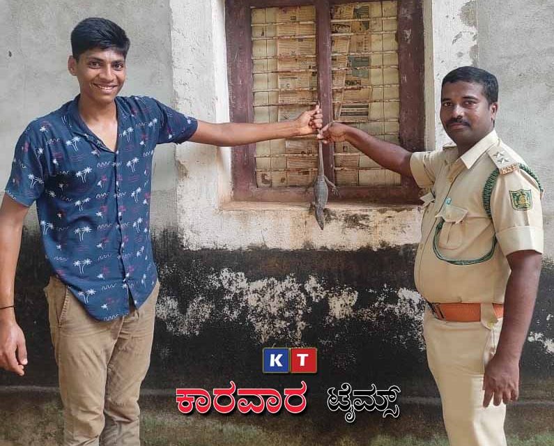 ಅತಿ ಸಂರಕ್ಷಿತ ಉಡವನ್ನು ಹಿಡಿದು ಮರಳಿ ಕಾಡಿಗೆ ಬಿಟ್ಟ ಅರಣ್ಯ ಇಲಾಖೆಯ ಸಿಬ್ಬಂದಿಗಳು